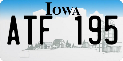 IA license plate ATF195