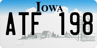 IA license plate ATF198