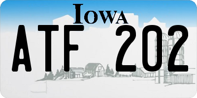 IA license plate ATF202