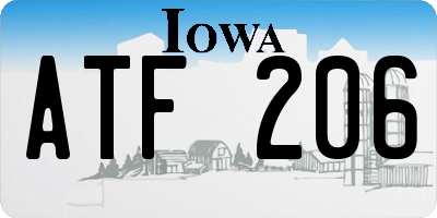 IA license plate ATF206