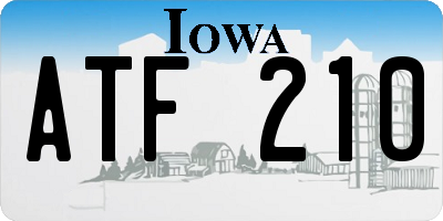 IA license plate ATF210