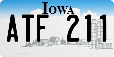 IA license plate ATF211