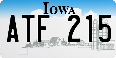 IA license plate ATF215