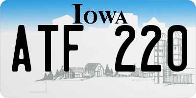 IA license plate ATF220
