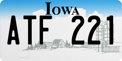 IA license plate ATF221