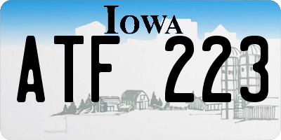 IA license plate ATF223