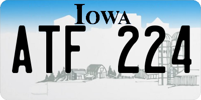IA license plate ATF224