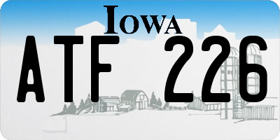 IA license plate ATF226