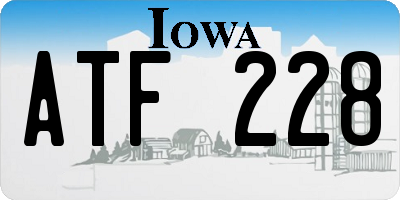 IA license plate ATF228