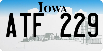 IA license plate ATF229