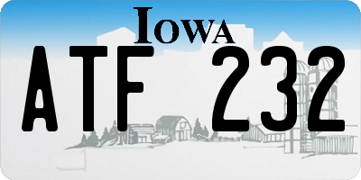 IA license plate ATF232