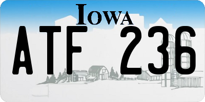 IA license plate ATF236