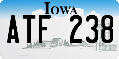 IA license plate ATF238