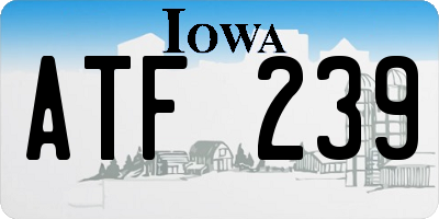 IA license plate ATF239