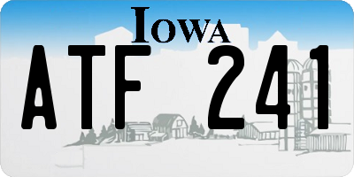 IA license plate ATF241