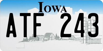 IA license plate ATF243