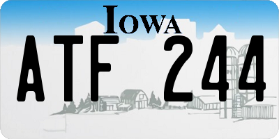 IA license plate ATF244
