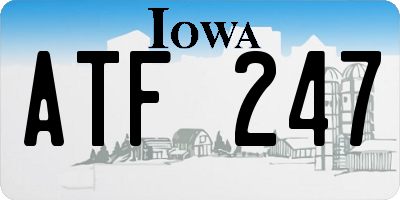 IA license plate ATF247