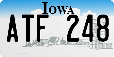 IA license plate ATF248