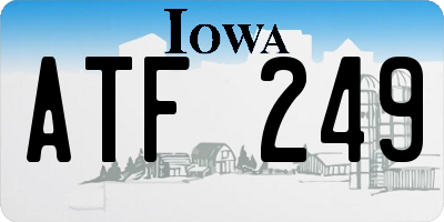 IA license plate ATF249