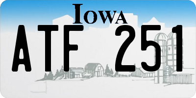 IA license plate ATF251