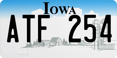 IA license plate ATF254