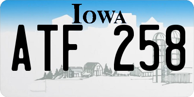 IA license plate ATF258