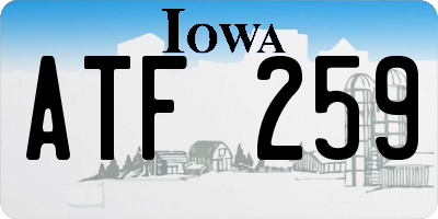 IA license plate ATF259