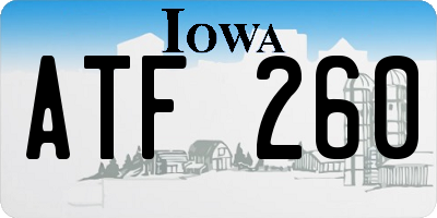 IA license plate ATF260
