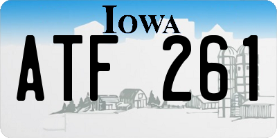 IA license plate ATF261