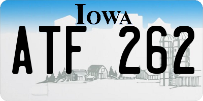 IA license plate ATF262