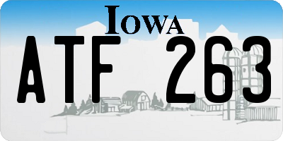 IA license plate ATF263