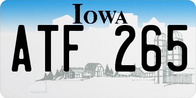 IA license plate ATF265
