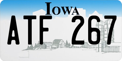 IA license plate ATF267