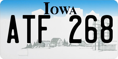IA license plate ATF268