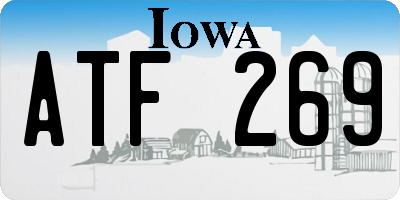 IA license plate ATF269