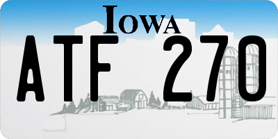 IA license plate ATF270