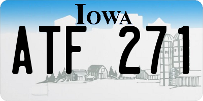 IA license plate ATF271