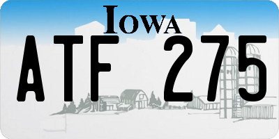 IA license plate ATF275