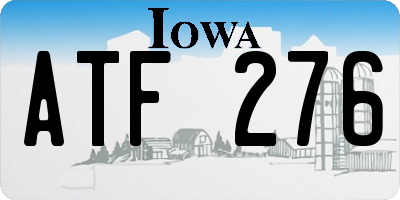 IA license plate ATF276