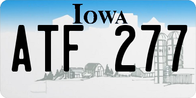 IA license plate ATF277