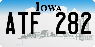 IA license plate ATF282