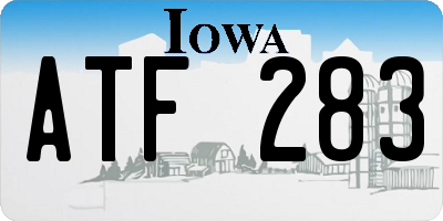 IA license plate ATF283