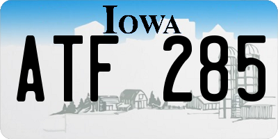 IA license plate ATF285
