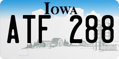 IA license plate ATF288