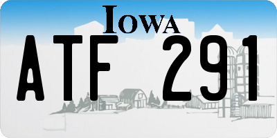 IA license plate ATF291