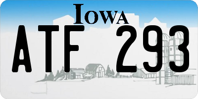 IA license plate ATF293