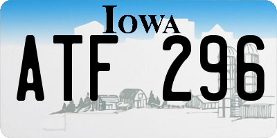 IA license plate ATF296
