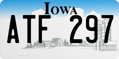 IA license plate ATF297