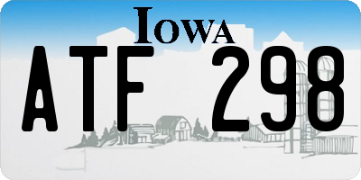 IA license plate ATF298